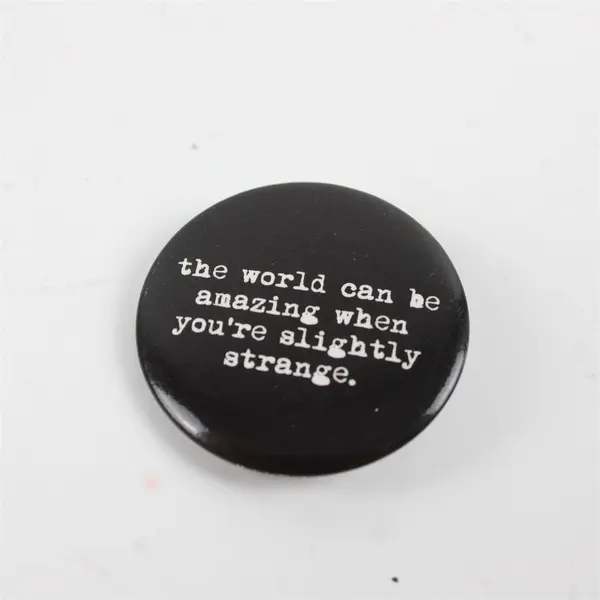 Lot of 6 Black and White Funny Ironic Pinback Buttons