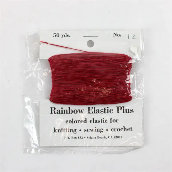 Lot of 3 Rainbow Elastic Co Carded Elastic Red Gray White Knit Sew Crochet