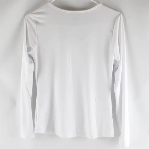 RBX White V-Neck Long-Sleeved Activewear Shirt Women's Small