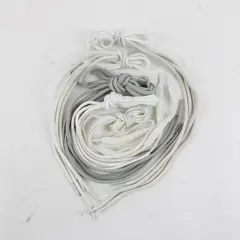 Lot of 5 Assorted Pairs Shoelaces White Gray 38-50in