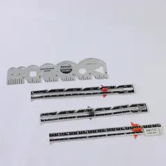 Lot of 4 Mixed Brand Sewing Gauges Dritz Traum Necchi Metal Rulers