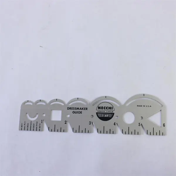 Lot of 4 Mixed Brand Sewing Gauges Dritz Traum Necchi Metal Rulers