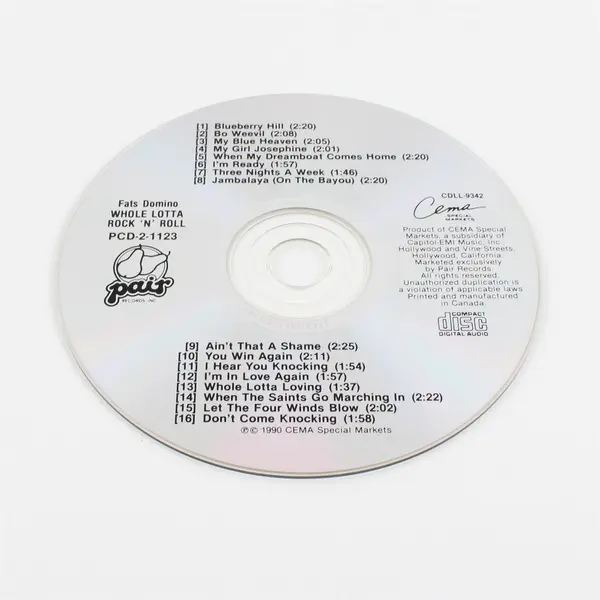 Fats Domino: Whole Lotta Rock N Roll CD