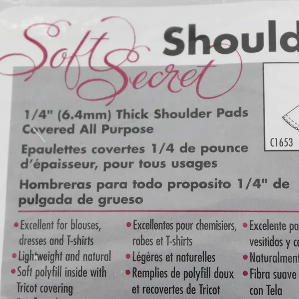 Simplicity Soft Secret Shoulder Pads 1/4" DIY Sewing