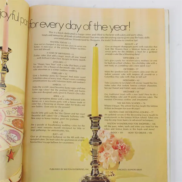Cake & Food Decorating Year Book Wilton 1972 Paperback Magazine