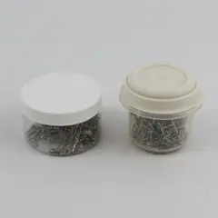 Lot of 2 Containers Safety Pins & T-Pins Sewing Supplies