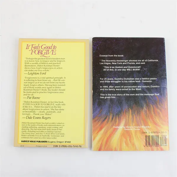 Lot of 2 Paperback Books Forgive Hosier Through the Fire Duduman