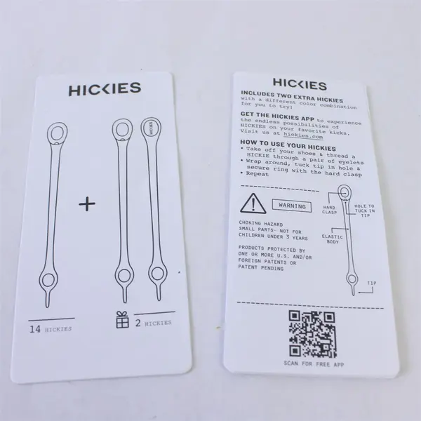 HICKIES Elastic Lacing System 14 Count No Tie Shoe Laces Open Package