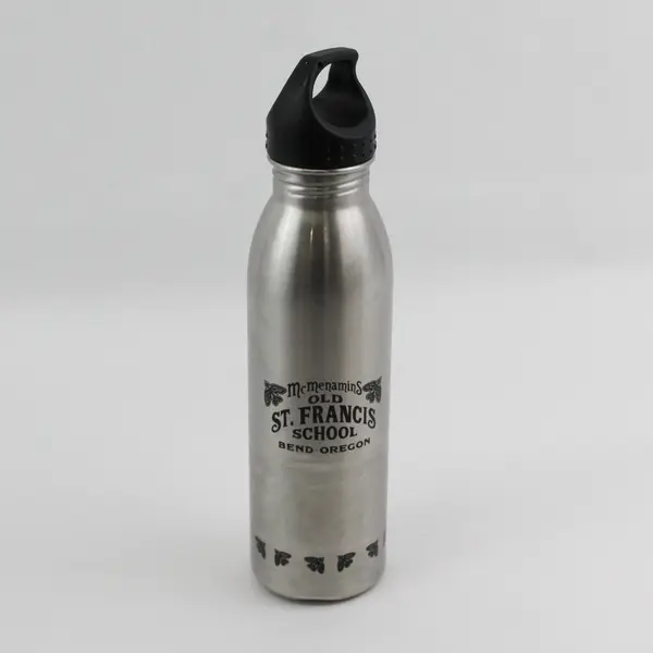 McMenamins Old St. Francis School H2Go Stainless Steel Silver Water Bottle 11"