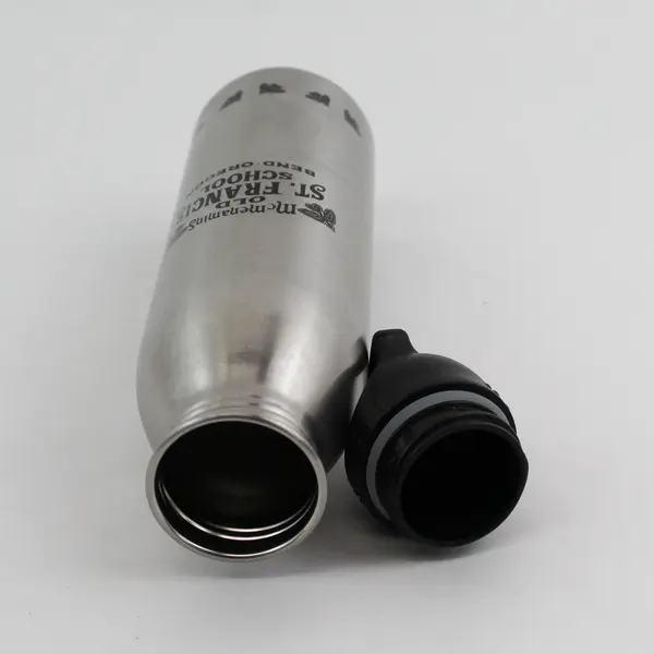 McMenamins Old St. Francis School H2Go Stainless Steel Silver Water Bottle 11"