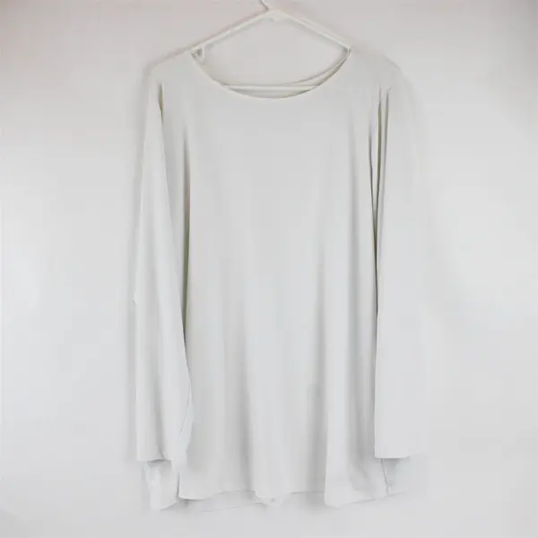 Susan Graver White Long-Sleeved Shirt Women's Size 2X