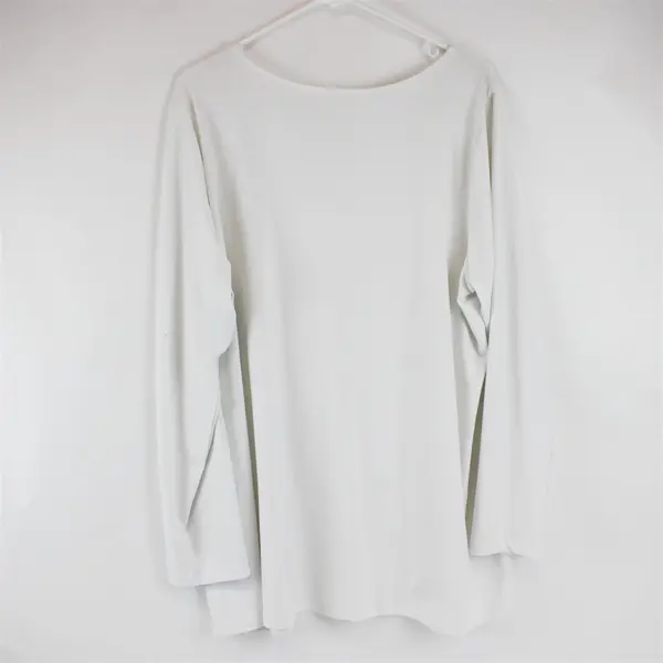 Susan Graver White Long-Sleeved Shirt Women's Size 2X
