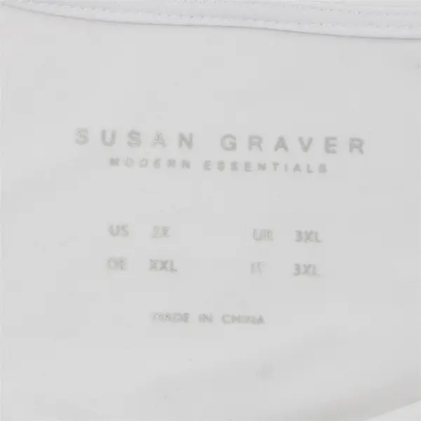 Susan Graver White Long-Sleeved Shirt Women's Size 2X