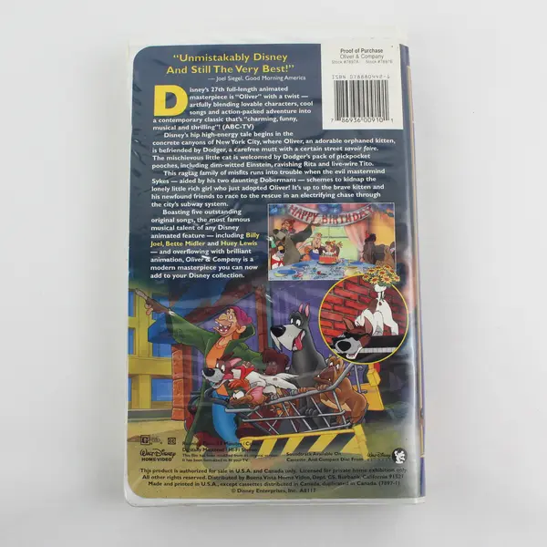 Oliver & Company(VHS, 1988, Disney, George Scribner, Masterpiece Collection)