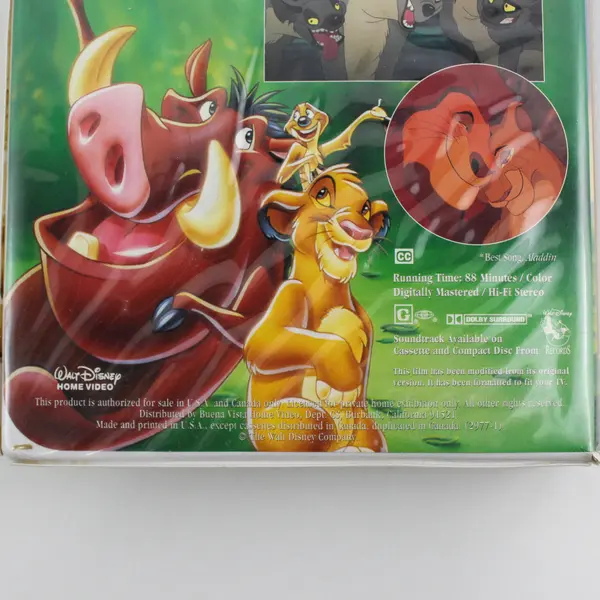 The Lion King (VHS, 1995, Disney, Roger Allers & Rob Minkoff, Masterpiece Coll.)
