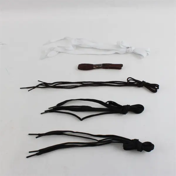 Lot of 5 Pairs Shoelaces 36in 34in 30in Black White Brown