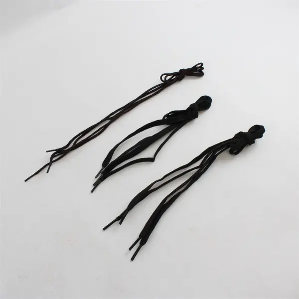 Lot of 5 Pairs Shoelaces 36in 34in 30in Black White Brown