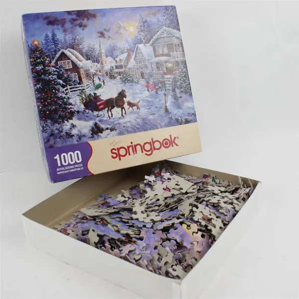 Springbok Night Before Christmas 1000 Pc Jigsaw Puzzle Nicky Boehme