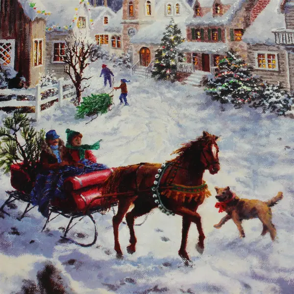 Springbok Night Before Christmas 1000 Pc Jigsaw Puzzle Nicky Boehme