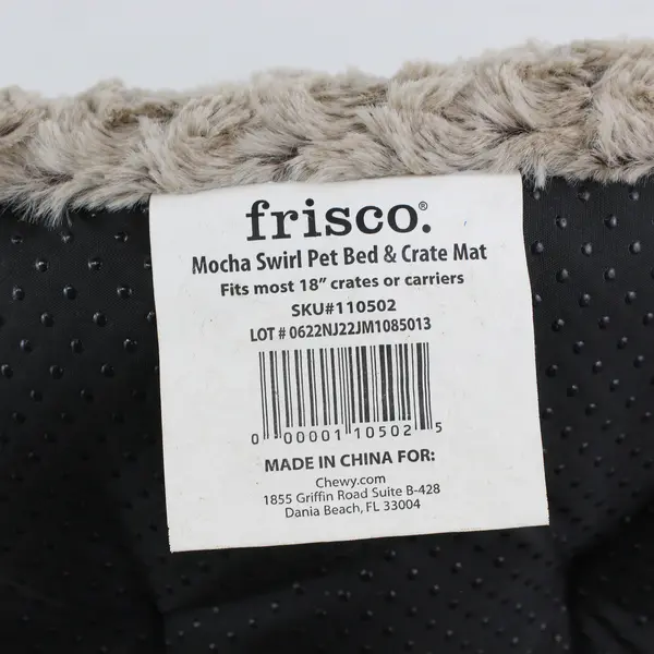 Frisco Mocha Swirl Pet Bed & Crate Mat 18 in