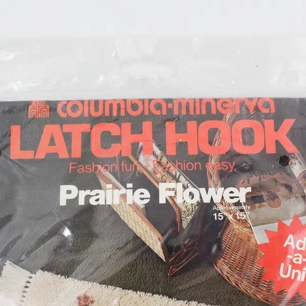 Columbia-Minerva Prairie Flower Add-a-Unit Latch Hook Kit 15" x 15"
