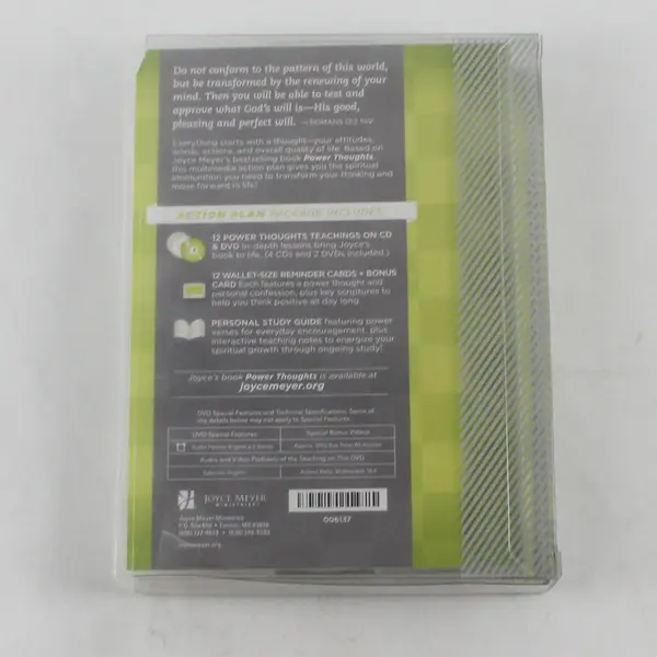 Joyce Meyer Ministries Developing Power Thoughts 4 CDs 2 DVDs Guide
