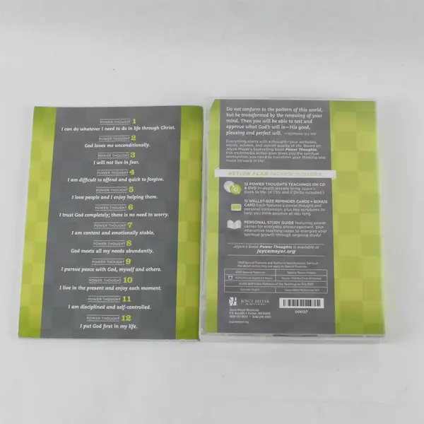 Joyce Meyer Ministries Developing Power Thoughts 4 CDs 2 DVDs Guide
