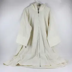 LOGO Lori Goldstein Off-White Ivory Long Windbreaker Jacket Women's 3X