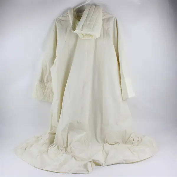 LOGO Lori Goldstein Off-White Ivory Long Windbreaker Jacket Women's 3X