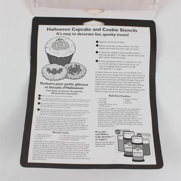 Vintage 2002 Wilton Halloween Cupcake and Cookie Stencils NEW