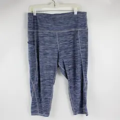 Blue and Gray Activewear Capri Leggings Women's Size 2XL