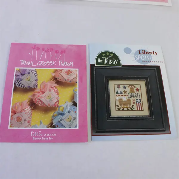 Lot of 6 Counted Cross Stitch Patterns Sweetheart Tree Prairie Schooler