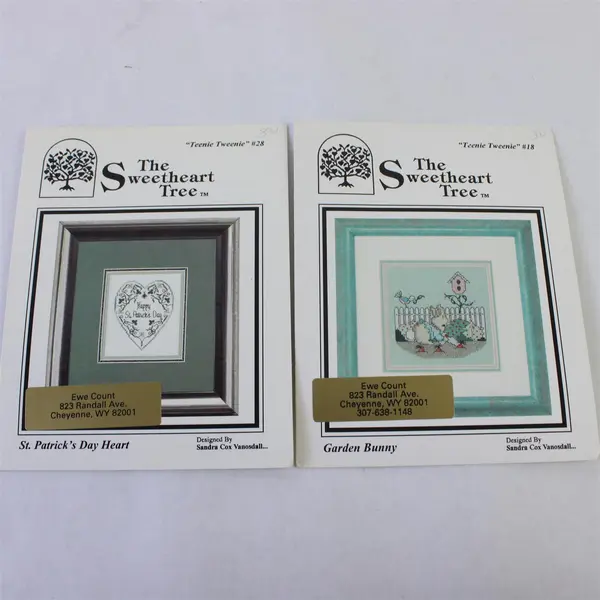 Lot of 6 Counted Cross Stitch Patterns Sweetheart Tree Prairie Schooler