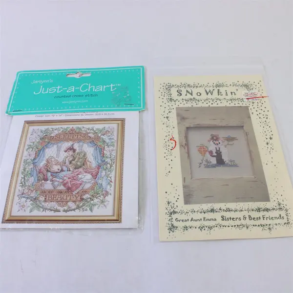 Lot of 7 Mixed Counted Cross Stitch Patterns Christmas Summer Tree Sports