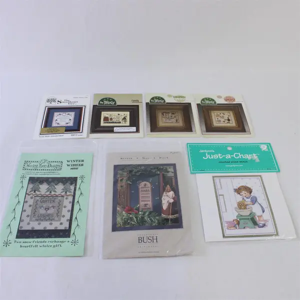 Lot of 7 Counted Cross Stitch Patterns The Trilogy Sweetheart Tree