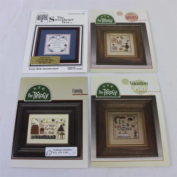 Lot of 7 Counted Cross Stitch Patterns The Trilogy Sweetheart Tree