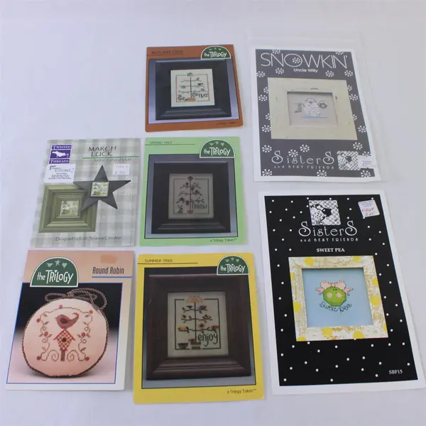 Lot 7 Cross Stitch Patterns Trilogy Sisters Best Friends Twisted Threads