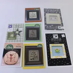 Lot 7 Cross Stitch Patterns Trilogy Sisters Best Friends Twisted Threads