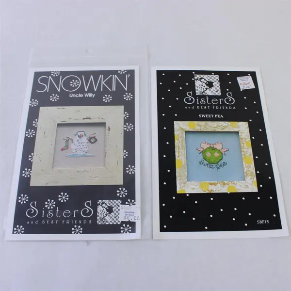 Lot 7 Cross Stitch Patterns Trilogy Sisters Best Friends Twisted Threads