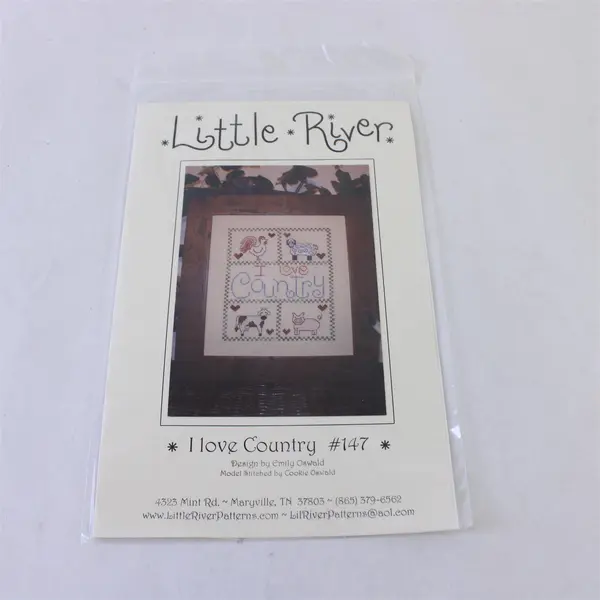 Lot of 6 Counted Cross Stitch Patterns Lizzie & Kate Little River Designs