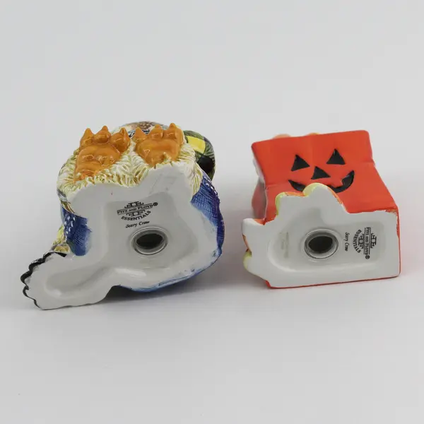 Fitz and Floyd Scary Crow Hand Crafted Salt Pepper Shakers Set