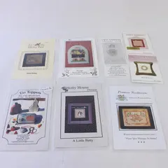 Lot of 8 Mixed Brand Counted Cross Stitch Patterns JBW Holly House Primrose