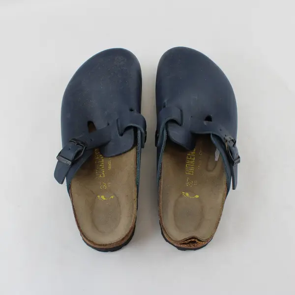 Birkenstock Navy Blue Boston Pro Sandals Shoes Womens Size 6.5