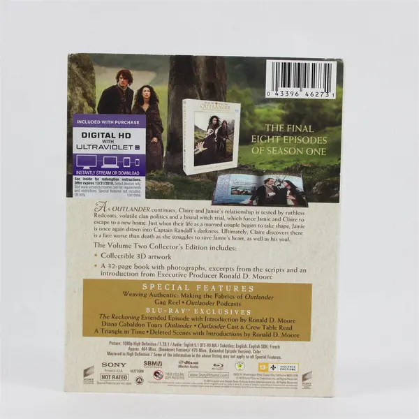 Outlander: Season One, Volume Two: Collector's Ed. Blu-ray 2015 Sealed 