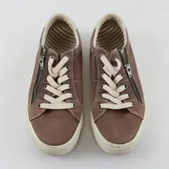 Taos Tan Color Lace Up W/ Zipper Canvas Z Soul Sneaker Shoes Womens Size 8.5