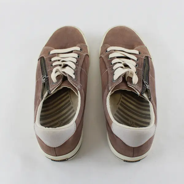 Taos Tan Color Lace Up W/ Zipper Canvas Z Soul Sneaker Shoes Womens Size 8.5