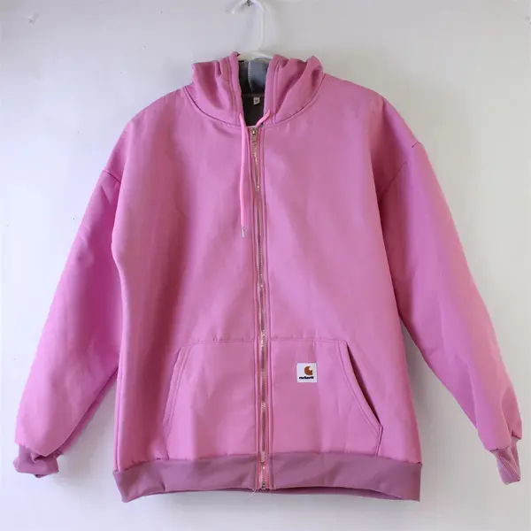 Carhartt Women's Bright Pink Hoodie MEDIUM Full Zip Fleece Lined