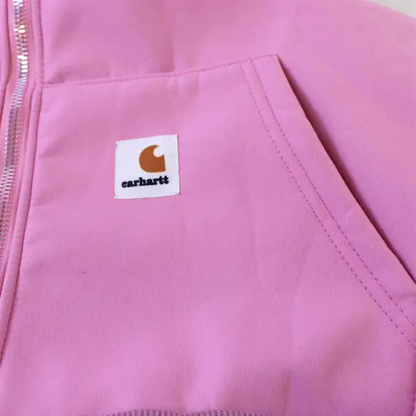 Carhartt Women's Bright Pink Hoodie MEDIUM Full Zip Fleece Lined