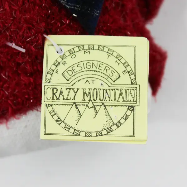VTG 1998 Crazy Mountain Fabric Snowman with Red Sweater Figure 7.5"