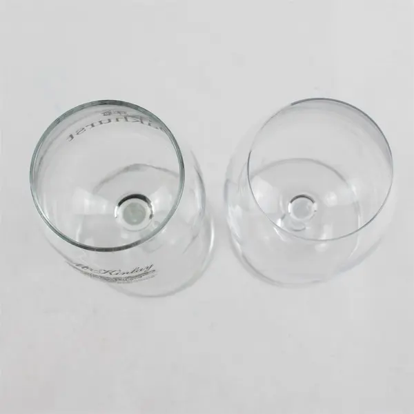 Lot Of 2 Oregon Vintage & Oakhurst Clear Glass Wine Glasses 7.5" & 8.25" Tall